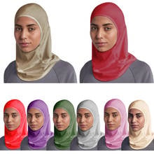 Pañuelo de algodón para mujeres musulmanas, Hijab de material Modal para envolver, sombrero de Amira, ropa interior islámica, turbante Niqab de Color sólido de Oriente Medio 2024 - compra barato