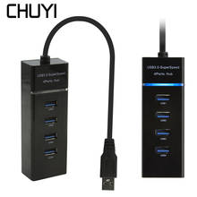 CHYI Usb 3.0 Hub 4 Ports Combo Micro Splitter Super Speed 3.0 Hub External Adapter Splitter USB Expander For PC Laptop Computer 2024 - buy cheap