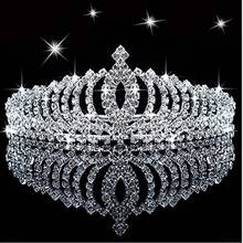 Diadema con pinza de pelo princesa con incrustaciones de diamantes de imitación, diadema nupcial, tocado de boda 2024 - compra barato