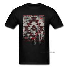 Casual Aztec Modern Round Collar T Shirt Labor Day Tees Short Sleeve for Men 2018 Popular Pure Cotton Casual T-shirts 2024 - buy cheap