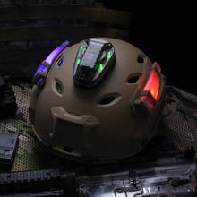 WADSN Airsoft спортивный шлем вспышка светильник Хель звезды 6 GEN 3 сигнала зеленого и красного цвета ИК Стробоскопическая Лампа Водонепроницаемый Военная Униформа выживания шлем светильник 2024 - купить недорого