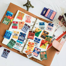 Caja de pegatinas decorativas para diario, etiqueta de palo de Scrapbooking, papelería, álbum bonito, 46 Uds. 2024 - compra barato