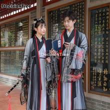 Fantasia masculina e feminina hanfu, roupa vintage chinesa antiga de fantasia para adultos, traje de halloween, para homens e mulheres, 2021 2024 - compre barato