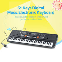 Цифровая Музыкальная электронная клавиатура, 61 клавиша, детское многофункциональное электрическое пианино с микрофоном, музыкальный инструмент 2024 - купить недорого