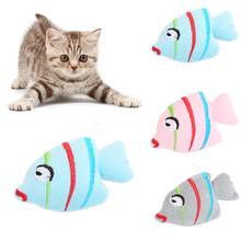 Кошка мята плюшевая рыбка котенок царапины укуса Teasing Интерактивная кошачья игрушка 2024 - купить недорого
