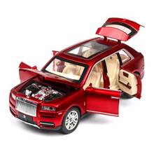 1:24 Diecast Car Model Toy Vehicle Rolls Royces Cullinan SUV Metal Wheels Sound Light Pull Back Car For Kids Toy Car Boy Gift 2024 - buy cheap