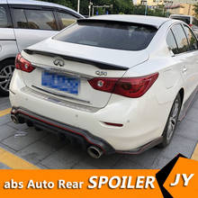 Para infiniti q50 spoiler 2015-2018 q50 spoiler de alta qualidade de fibra de carbono asa traseira do carro primer cor spoiler traseiro 2024 - compre barato