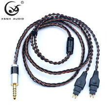 Cabo de extensão de fone de ouvido, 4.4mm, 5 polos para 0.78mm, fio de extensão de cobre puro xssh audio yivo hifi ofc 2024 - compre barato