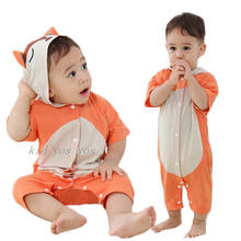 Novo bebê macacão meninos menina unicórnio macacão infantil roupas da criança bonito animal trajes dropshipping verão raposa uma peça pijamas 2024 - compre barato