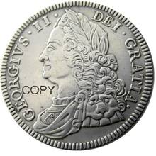 GT BRIT. Корона Джордж II 1751 AR Посеребренная КОПИЯ монета 2024 - купить недорого