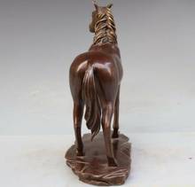 Chinese Auspicious Bronze Copper Zodiac Horse Animal Success Running Art Statue 2024 - buy cheap