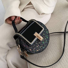 Small PU Leather Sequins Crossbody Bags For Women 2020 Fashion Lock Shoulder Messenger Bag Female Travel Handbags With Handle 2024 - buy cheap