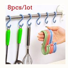 8 PCS/Set Multifunctional Plastic S-shaped Door Hook Kitchen Hooks Creative Bathroom Nail Hooks Wardrobe Clothes S Hooks 2024 - buy cheap