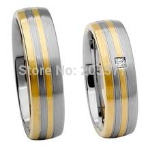 custom gold color health wedding jewelry the best titanium engamgent and wedding rings sets for men and women 2024 - buy cheap