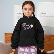 Family Clothing Kids Hoodie Addison Rae Merch Pouty Face Printed Girls Hooded Sweatshirts Casual Fleece Thicked Pullover Tops 2024 - buy cheap