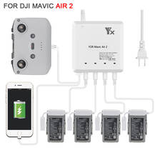 6 в 1 Многофункциональное зарядное устройство для DJI Mavic Air Drone, зарядное устройство для аккумулятора, интеллектуальное зарядное устройство с usb-портом для контроллера 2024 - купить недорого