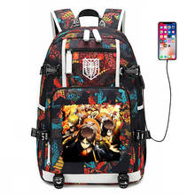 Attack on Titan Anime World backpack multifunction USB charging Travel bag for teenagers Boys Girls Student School Bags 2024 - buy cheap