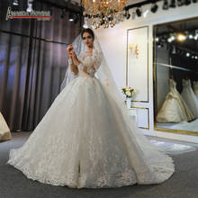 Robe mariage femme 2020 полное кружевное свадебное платье свадебные платья для невесты 2024 - купить недорого