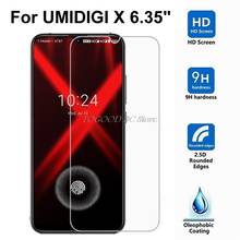 Закаленное стекло для UMIDIGI X 6,35 дюймов, глобальная версия, защита экрана, взрывобезопасная Защитная пленка для UMIDIGI X стеклянная крышка 2024 - купить недорого