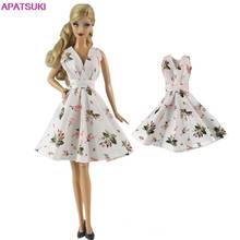 White Fashion Doll Dress for Barbie Floral Dresses Outfits for 11.5" BJD Dolls Clothes for Barbie Dolls Accessories Kids Toy 2024 - buy cheap