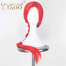 YYsoo-Peluca de cabello sintético para niñas, trenzas y pelucas Rojas Extra largas, hechas a máquina, para Cosplay del pelo, Halloween 2024 - compra barato