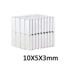 50/100/150pcs 10x5x3 mm N35 Strong Square NdFeB Rare Earth Magnet 10*5*3 mm Neodymium Magnets 10mm x 5mm x 3mm 2024 - buy cheap