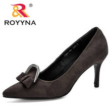 Sapatos de salto feminino royyna, calçados com salto alto elegante estilosos para escritório, sapatos de casamento para mulheres 2020 2024 - compre barato