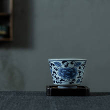 Jingdezhen copo de chá de porcelana azul e branca, conjunto kungfu, copo de chá com fragrância e cheirinho, tigela única, copo mestre, tigelas 2024 - compre barato