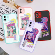 Jamular capa de celular japonesa de anime, para iphone 11 pro 12 xs max xr 7 se2020 x 8 plus, capa transparente e à prova de choque, fosca 2024 - compre barato