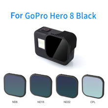 Filtro de lente de cámara para GOPRO Hero 8, accesorios de Cámara de Acción negra, filtros de vidrio óptico CPL ND8 ND16 ND32, 4 Uds. 2024 - compra barato