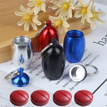 1pc Portable Keychain Aluminum Pill Case Waterproof Seal Medicine Organizer Box Outdoor Pocket Capsule Holder Container 2024 - buy cheap