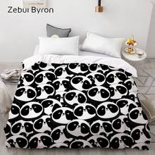3D Print Custom Duvet Cover Black white panda,Comforter/Quilt/Blanket case Queen/King,Cartoon Bedding for kids/baby/children 2024 - buy cheap