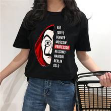 NEWDISCVRY-Camiseta divertida con estampado de Money Heist para hombre, camiseta Kawaii de Casa de papel, camiseta Unisex de gran tamaño 2024 - compra barato