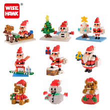 WiseHawk Hot Selling Micro Blocks Santa Claus Christmas DIY Building Brick Cute Cartoon Diamond Gifts For Kids Without Box 2024 - buy cheap