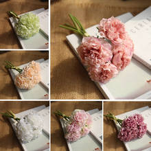Flores artificiales de seda rosa para novia, ramo de flores falsas de peonía para decoración de boda, fiesta en casa, color blanco 2024 - compra barato