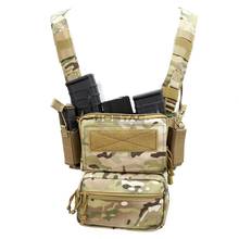 Arnés táctico D3CR para el pecho Airsoft, conjunto de chaleco de combate, armadura de cuerpo militar, rango de tiro 5,56, bolsa para revistas 2024 - compra barato