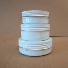 Caja rellenable de aluminio para cosméticos, botes vacíos de metal y aluminio, color blanco, 10/15/30/50/60/80/100/150g 2024 - compra barato