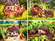 Diamond Painting Kits Hedgehog Full Round With AB Drill Rhinestone 5D DIY Animal Autumn Decorations Diamond Art Painting Gift 2024 - buy cheap