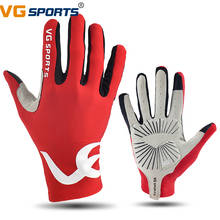 VG спортивные перчатки для велоспорта, длинные Гелевые перчатки с сенсорным экраном, противоскользящие велосипедные перчатки для шоссейного велосипеда, мужские и женские перчатки для верховой езды, Полные Пальцы, MTB 2024 - купить недорого