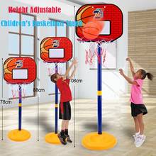 Mini conjunto de aro de basquete ajustável, jogo de bola de aço com aro 2024 - compre barato