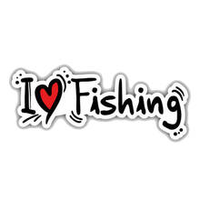 Funny Words I Love Fishing Car Sticker Automobiles Motorcycles Exterior Accessories PVC Decals for Toyota Honda Lada,14cm*5.5cm 2024 - buy cheap