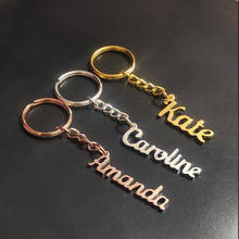 Custom Name Keychain Stainless Steel Key Chain Jewelry Personalized Gift Geometric Round Chaveiro Keyring 2024 - buy cheap