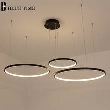 5Rings 4Rings LED Chandelier for Living Room Dining Room Kitchen Circle Ceiling Chandelier Lighting Lamparas Decor Indoor Lights 2024 - buy cheap