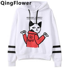 Gato engraçado dos desenhos animados grunge estética harajuku hoodies feminino gatos bonitos anime ullzang moda moletom 90s gráfico com capuz feminino 2024 - compre barato