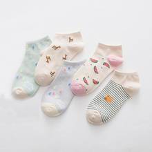 Мягкие женские короткие носки-лодочки с рисунком арбуза 2024 - купить недорого