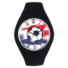Футбольный мяч хобби мужские женские модные силиконовые ремешки Спортивные кварцевые наручные часы 2024 - купить недорого