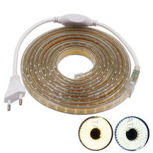 220V LED Strip EU UK Waterproof 156LEDs/m White / Warm White Flexible Tape Ribbon LED Light Strip 2024 - buy cheap