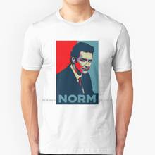 Norm macdonald político poster t camisa 100% puro algodão tamanho grande norma normacdonald obama esperança snl política saturdaynightlive 2024 - compre barato