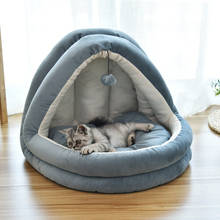 Caseta cálida para perros y gatos pequeños, cama suave para mascotas doméstica, nido lavable, producto para cama 2024 - compra barato