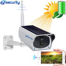 Cámara de seguridad IP para exteriores, videocámara de seguridad HD 1080P Solar con WiFi, visión nocturna, Audio PIR, alarma, CCTV, con tarjeta SD 2024 - compra barato